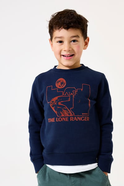 GARCIA Jongens Print Sweater Blauw Lange mouw