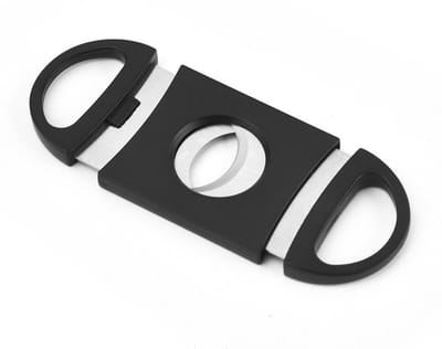 Sigarenknipper - Sigarensnijder - Sigaar Knippen - Ovaal - Kunststof - Tot 22 mm dik - Zwart - 1 stuk