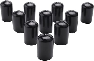 Rubberen Eindkapjes - Beschermdoppen - Meubels Beschermen - Flexibel PVC - 16 mm Binnendiameter - Zwart