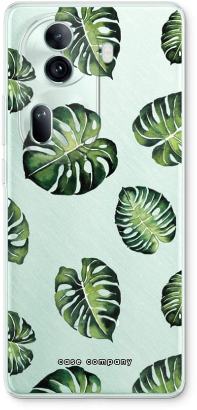 Case Company® - Hoesje geschikt voor Oppo Reno 11 Pro hoesje - Tropische bladeren - Soft Cover Telefoonhoesje - Bescherming aan alle Kanten en Schermrand
