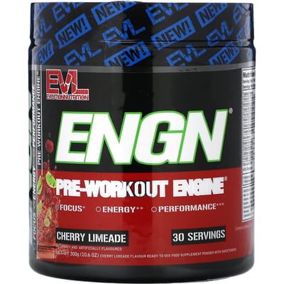 EVLution Nutrition, ENG, Complément Pré-Entraînement, Limonade Cerise, 10,6 oz (300 grammes)