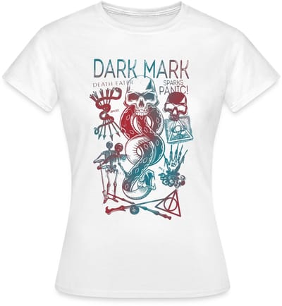 Harry Potter Duistere Teken & Gruzielement Ontwerp T-Shirt Dames