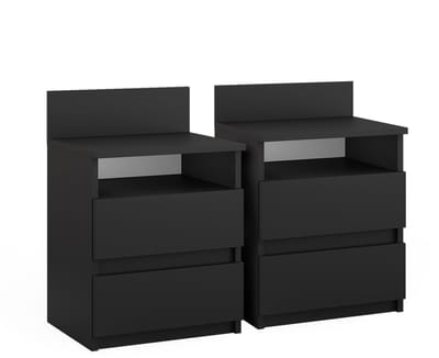 Vicco Monty Nachtkastje – Set van 2 Zwart