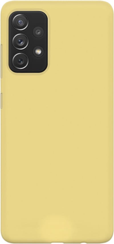 xoxo Wildhearts siliconen hoesje geschikt voor Samsung Galaxy A72 - Geel gekleurd hoesje - Pantone kleur - Backcover - verkrijgbaar in verschillende kleuren - Geel