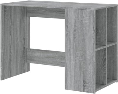Bureau Hout - Werkplek Tafel - Thuiswerken Organiseren - Vochtbestendig Bewerkt Hout - 102x50x75 cm - Sonoma Eiken Grijs