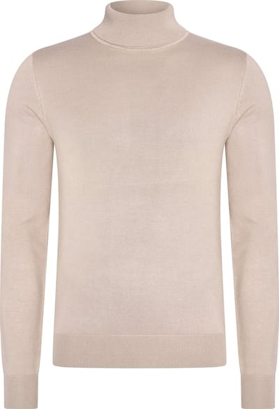 Mario Russo Coltrui - Trui Heren - Sweater Heren - Coltrui Heren - 3XL - Plaza Taupe