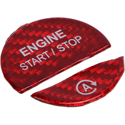 Motor Start Stop Knop Cover Koolstofvezel Vervanging voor Mercedes‑Benz S‑Klasse C‑Klasse W206 W223 Rood rood