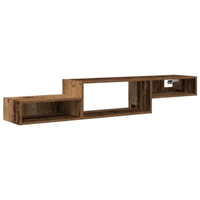 vidaXL - Wand - gemonteerd - TV - Kast - Muurmontage - Oud - hout - 150 - x - 28 - x - 26 - cm