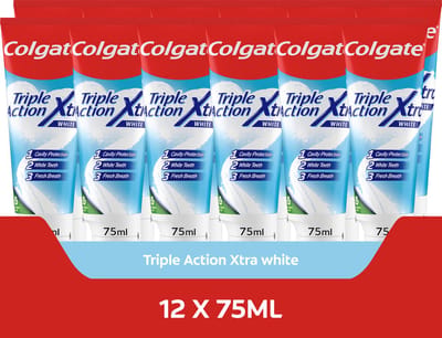 Colgate Triple Action Whitening tandpasta - Voordeelverpakking - 12 x 75ml