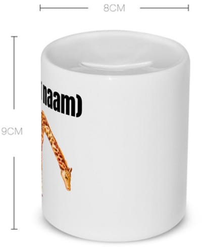 Akyol - giraffe met eigen naam Spaarpot - Giraffe - giraffe liefhebbers - dieren liefhebber - leuk cadeau voor iemand die houdt van giraffen - cadeau - kado - 350 ML inhoud