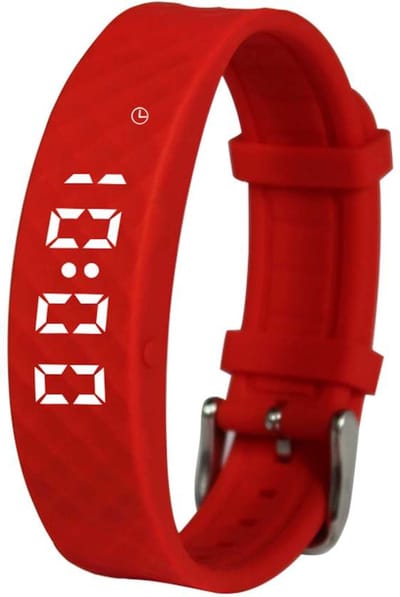 Herinnerings-plashorloge- kinderen- 15 alarmen -gespsluiting- rood