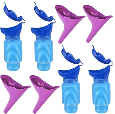 Urinezak - Urinoir - Nood Unisex Toilet Set - 4 sets Herbruikbare Emergency WC voor Vrouwen en Mannen - 750ML Plastuit & Plaszak - Camping Toilet & WC voor in de Auto