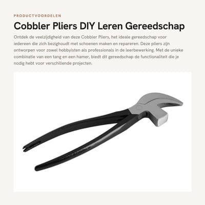 Dailygoods- Schoenmakerstang Ergonomisch - Hamer/ Tang - Robuust Staal - Compact - DIY Gereedschap - 1 Jaar Garantie - Leestang