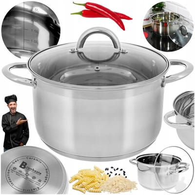 RVS Pan 24cm 7.0L - Geschikt voor Gas & Inductie