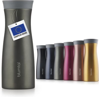 Blumtal Lekvrije Thermosbeker - London - Roestvrijstalen Koffiemok - 380 ml - Charcoal Green