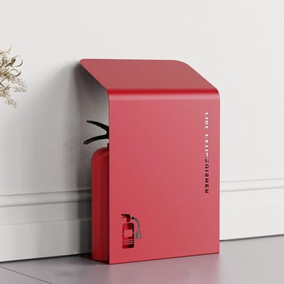 Brandblusser Kast - Blusser Display - Veilige Opslag - Robuust Gelast IJzer - Maat M - Rood