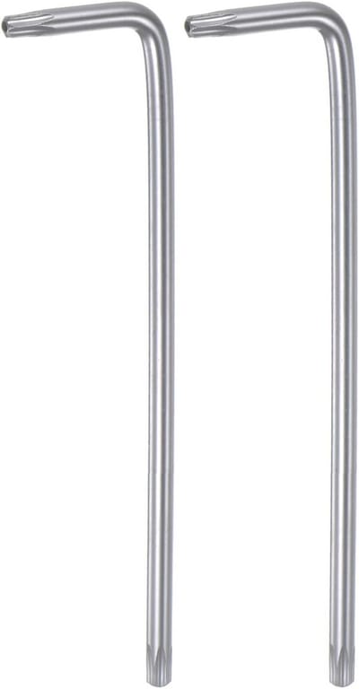 Set van 2 T25 Torx Security Schroevendraaiers - L-Vormige Inbussleutel voor Reparatie