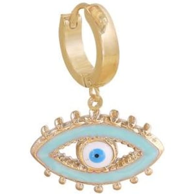 Boheemse kleurrijke druppel olie blauwe Turkse boze oog oorbellen dames mode ongewone oorbellen sieraden temperament duivelsogen oorbellen beige