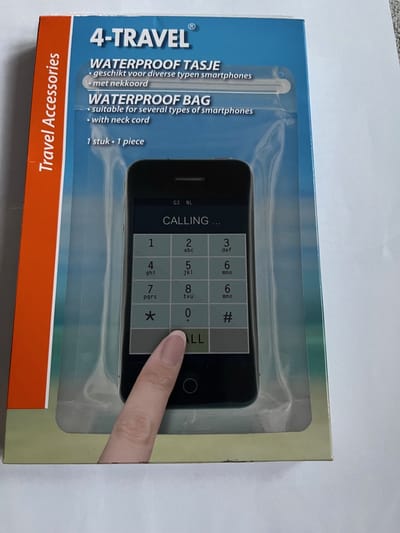 Waterdicht hoesje, neck pouch - moneybelt - drybag - 9 x 13.5 cm
