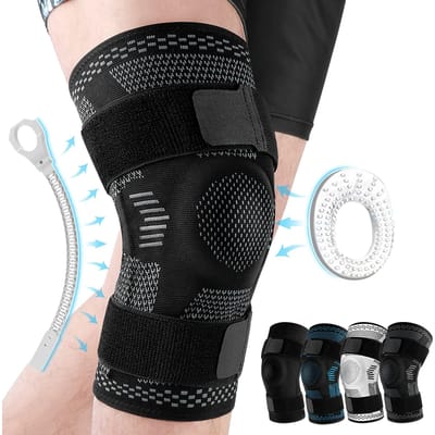 Fitnessactiviteiten Kniebeschermers voor Kniepijn Meniscus Scheur Blessure Herstel met Zijstabilisatoren Patella Gel Knieondersteuning Co Praktisch Gebruik M