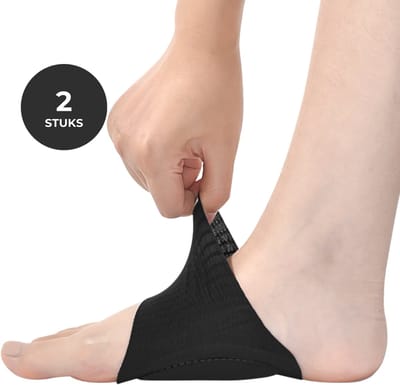 U Fit One 2 Stuks Voetboogbrace - Voetbrace - Voetboog Ondersteuning - Platte Voeten Brace - Onderkant Voet Brace - Archbrace - Fascitis - Hielpijn - Voetboogpijn