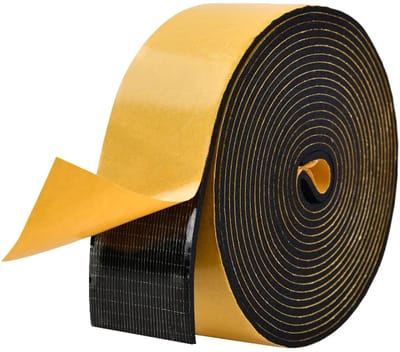 Dailygoods - 5M zelfklevende schuimrubberen tape, 50 mm breed, 3 mm dik, EVA-weerstrip met hoge dichtheid, afdichting, anti-vibratie, anti-botsing, schokbestendig voor raamdeur, auto, vrachtwagen, airconditioner