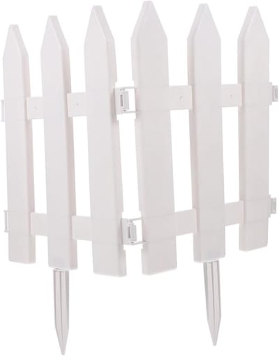 Gazonranden 2-pack - Tuinafscheiding Plantenbeschermers - Buiten Gebruik - Stevige Kunststof Constructie - 30x1cm Per Stuk - Wit