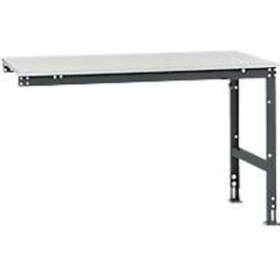 Manuflex aanbouwtafel UNIVERSAL Standaard, tafelblad melamine, 1500 x 1000, antraciet