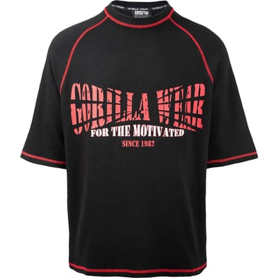 Gorilla Wear Finley Oversized T-shirt - Zwart/Rood - S