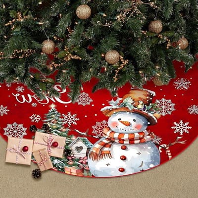 Kerstdboomdeken 120cm - Pluche kerstboomrok - Ronde vorm - Creëert een feestelijke sfeer - ShopVlot