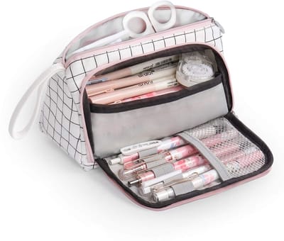 Dailygoods- Pennenetui grote capaciteit - Etui voor school/kantoor - Geschikt voor tieners/meisjes/jongens - Stevige Oxford-stof - Afmetingen 20 x 9 x 11 cm - Duurzaam en multifunctioneel - Pencil Case