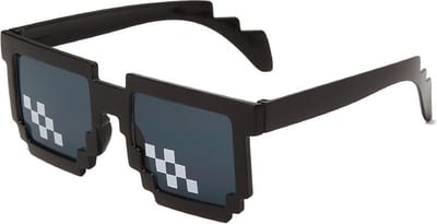 Thug Life Bril - Festivalbril - Partybril - Pixelbril - Pixels - Zwart - Bril - Zonnebril - Verkleedkleding - Feestbril