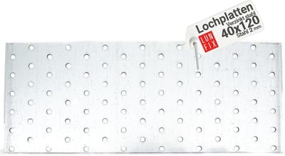 Platte Verbinders - Verbindingsplaten - Houtverbindingen Maken - Geperforeerd Ontwerp - 120x40x2mm - Zink