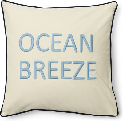 Riviera Maison Kussenhoes vierkant Wit - Ocean Breeze Sierkussen 50x50, Sierkussenhoes - Katoen