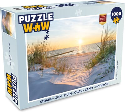 Puzzel Strand - Zon - Duin - Gras - Zand - Horizon - Legpuzzel - Puzzel 1000 stukjes volwassenen