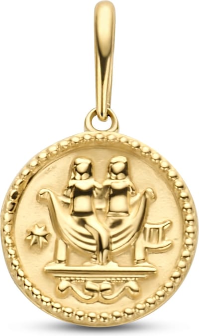 New Bling 9NBG-0284 Gouden Sterrenbeeld - Tweeling - 10 mm Doorsnee - 14 Karaat - Goud