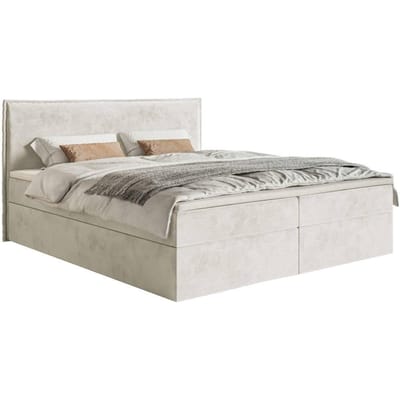 Boxspring Esmay velvet met opbergruimte en topper 180 x 200 cm | NADUVI Collection