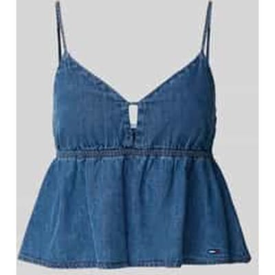 Denim blousetop van puur katoen