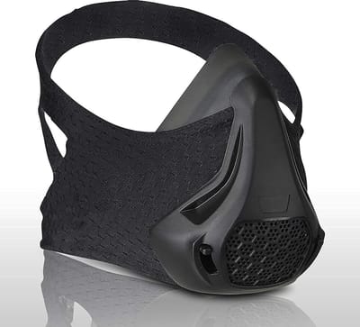 Masker voor grote hoogte - Trainingsmasker voor mannen - Verhoogt de longcapaciteit - Ademweerstand Fitnessmasker - Verbetert het uithoudingsvermogen - Geschikt voor alle sporten: hardlopen, aerobics, fietsen, sportschool