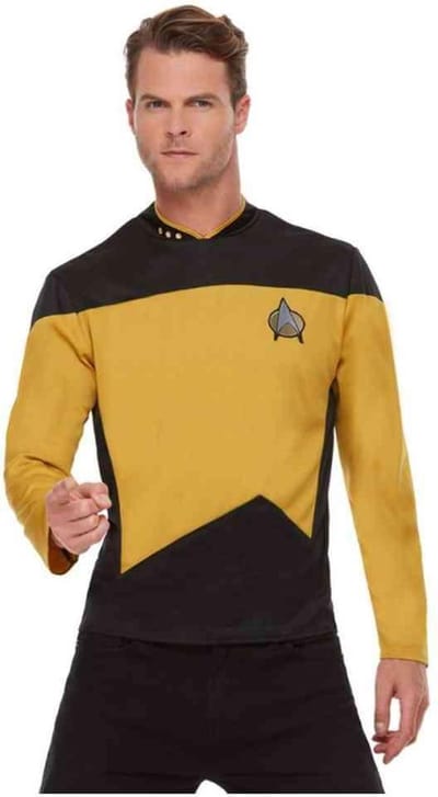 Smiffys - Star Trek - The Next Generation Operations Uniform Kostuum - XL - Geel
