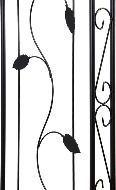 Rozenboog - Klimhulp Pergola - Tuin Decoratie - Wijnblad Design - 250 cm Hoog - Zwart
