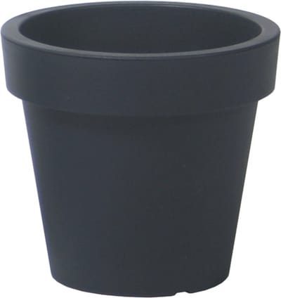 Prosperplast Bloempot Basic - kunststof - antraciet - D14 x H12 cm - buiten/tuin