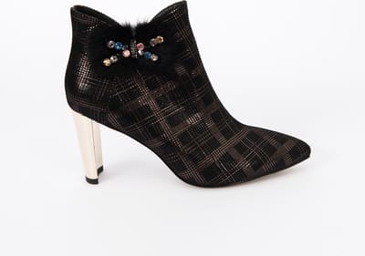 Zerba - Dames Enkellaarzen - Maat 40 - Zwart Nubuck Leer - Povolenta