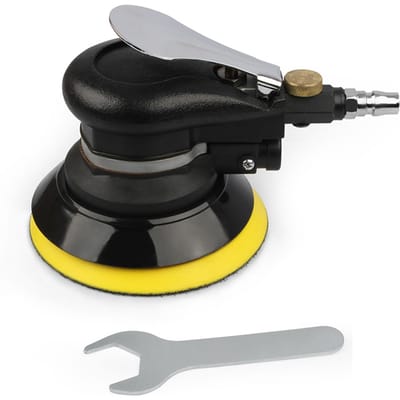5   Air Excentrische Schuurmachine Zware Pneumatische Palmschuurmachine Polijsten Slijpen Schuren voor auto zwart