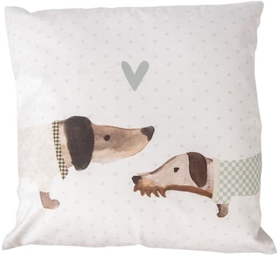 Clayre & Eef Kussenhoes 45x45 cm Beige Polyester