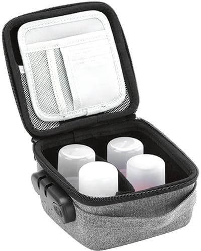 Dailygoods- Reisopbergkoffer Geurbestendig - Opbergkoffer - Draagbare Koffer - Compartimentenontwerp - Verwijderbare Scheidingswand - Verborgen Compartiment