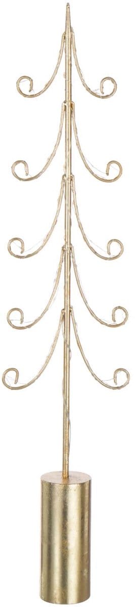 J-Line decoratie Boom Cilindervoet - ijzer - goud - large - LED lichtjes