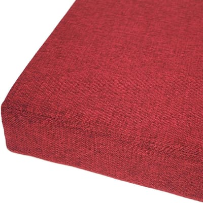 Bankkussen voor 2/3-zits eetkamerbank, van 50D-schuim met hoge dichtheid, zitkussen voor schommelbank, tuin, terras, binnen- en buitenmeubilair, 155 x 30 x 8 cm, wijnrood