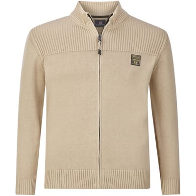 Jan Vanderstorm herren Vest - 56/58 - beige - Plus Size