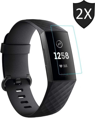 Screenprotector geschikt voor Fitbit Charge 3 van iCall - Crystal Clear - 2 stuks
